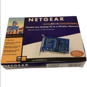 🔴 ⏬️⏬️ NETGEAR 802.11b Wireless PCI Network Adapter MA301 NIB HOST PICK